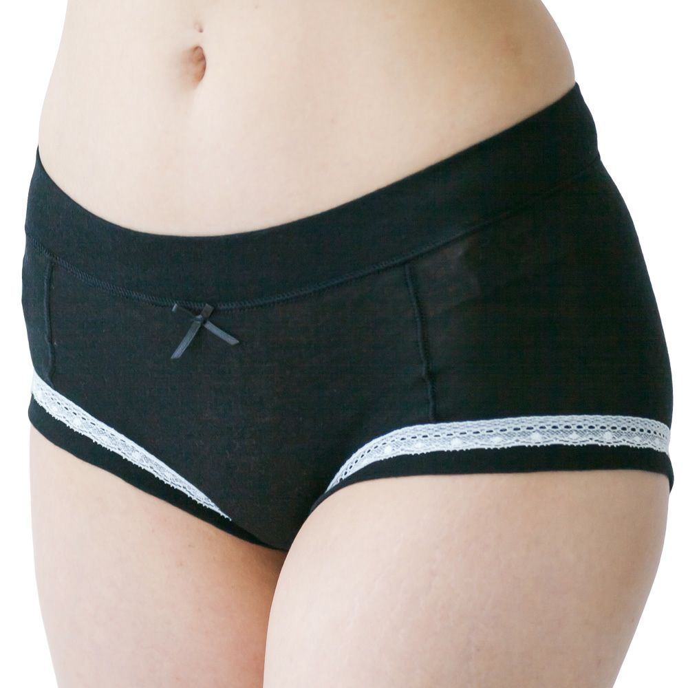 綿100％エアリーガーゼ】 ボックスショーツ 肌に当たらないレース仕様 【日本製】