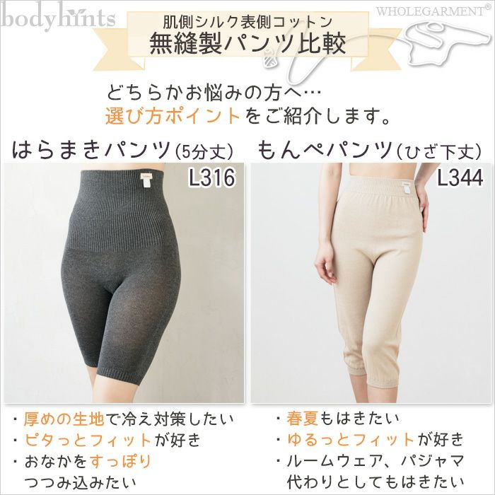 日本製はらまきパンツ（ひざ下丈） | ボディヒンツ こだわりの無縫製 