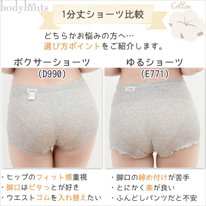 綿100% 1分丈 ゆるショーツ 日本製 | 日々の暮らしにやさしい 綿100% 1分丈 ゆるショーツ 日本製 | 日々の暮らしにやさしい